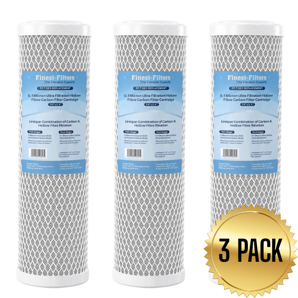 10" 0.1 Micron Ultra Fine Hollow Fibre Carbon Filter Cartridge (for Countertop Filter System)