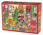 1000 Piece Jigsaw Puzzle - Doodle Town: Catching Santa | Cobble Hill