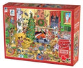1000 Piece Jigsaw Puzzle - Doodle Town: Catching Santa | Cobble Hill