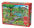 1000 Piece Jigsaw Puzzle - Doodle Town: Par for the Course | Cobble Hill