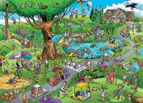 1000 Piece Jigsaw Puzzle - Doodle Town: Par for the Course | Cobble Hill