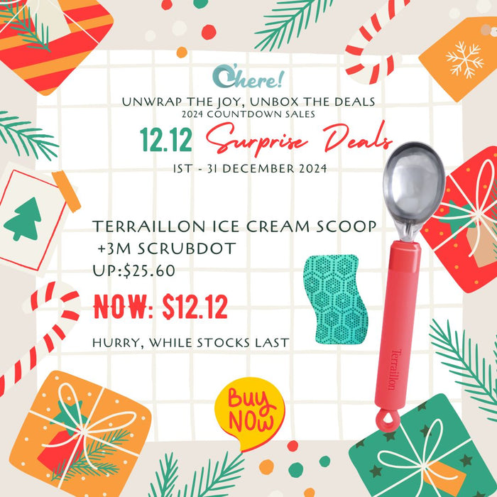 $12.12 Surprise Deals - Terraillon Ice Cream Access + 3M Scotchbrite Scrub Dots Heavy Duty Green 1pc/pack