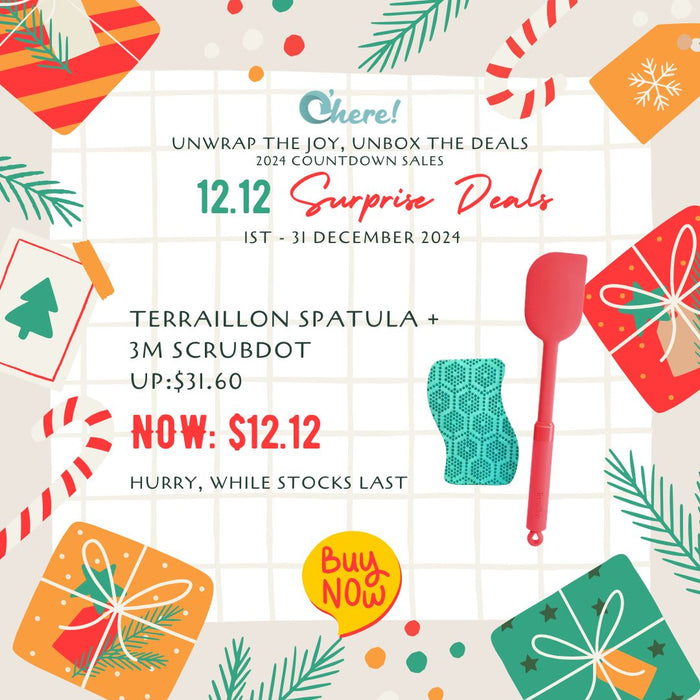 $12.12 Surprise Deals - Terraillon Spatula Access + 3M Scotchbrite Scrub Dots Heavy Duty Green 1pc/pack