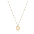 16" NECKLACE GOLD - LOVE GOLD SMALL DISC