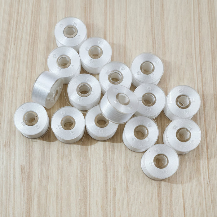 16 pre-wound A-Style Bobbins for domestic embroidery machines