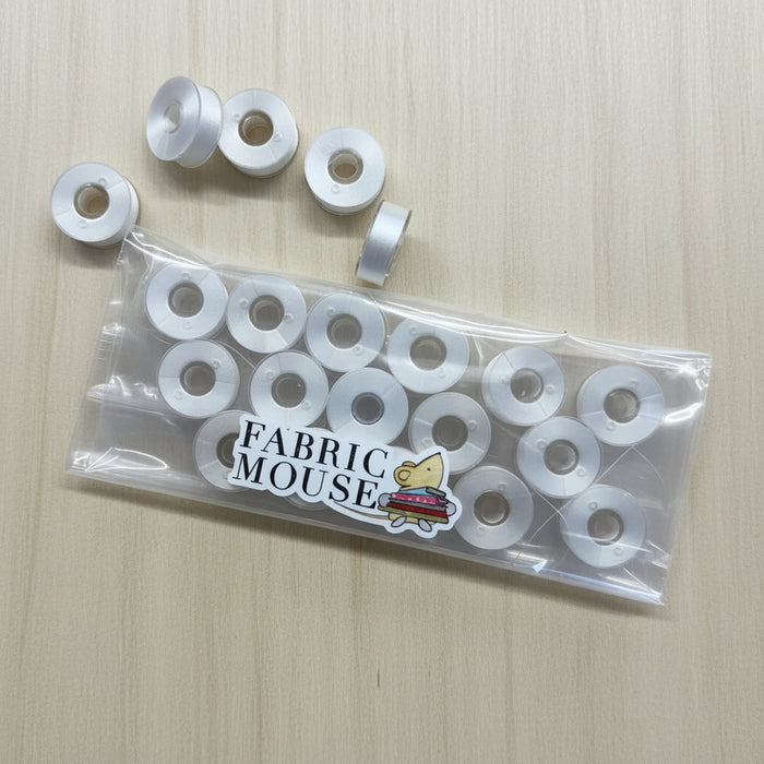 16 pre-wound L size Bobbins for industrial embroidery machines