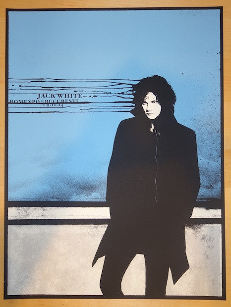 2014 Jack White - Bucharest Silkscreen Concert Poster by Rob Jones