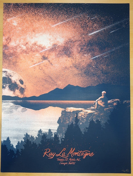 2014 Ray Lamontagne - Mobile Silkscreen Concert Poster by Monkey Ink