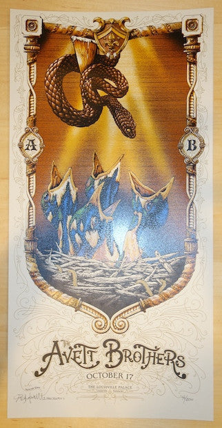 2014 The Avett Brothers - Louisville II Concert Poster by Moctezuma