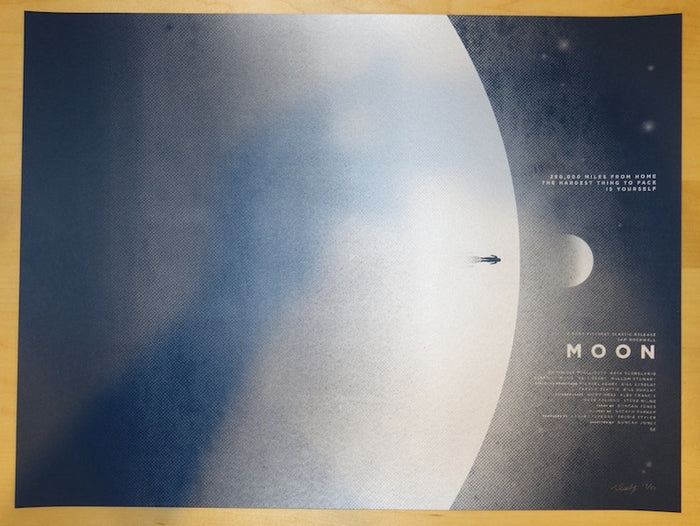 2015 "Moon" - Silkscreen Movie Poster by David Moscati
