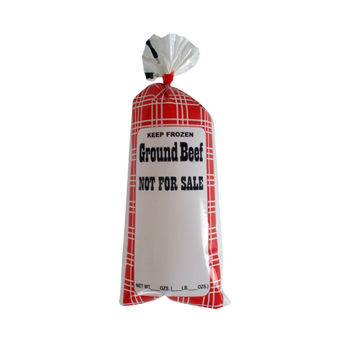 2lb. Ground Beef Poly Freezer Bags (2 mil.)