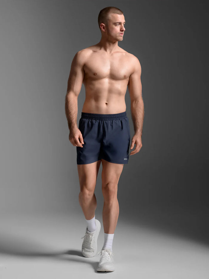 2XU Men's Aero 5 Inch Shorts - Midnight/Silver Reflective