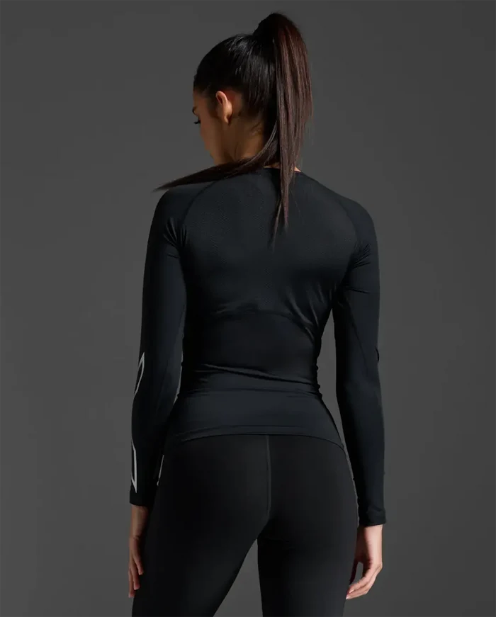 2XU Women's Core Compression Long Sleeve - Black/Silver