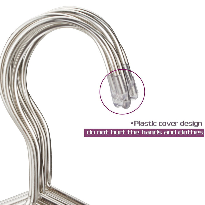 30 Pack Clothes Hangers Stainless Steel Strong Metal Wire Hangers Clothes Hangers 16.5 Inch-Gabbay