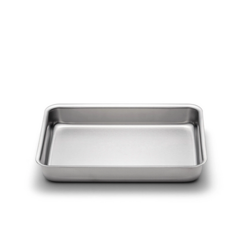 360 Cookware 9x13 inch stainless steel bake and roast pan with rounded corners on white background