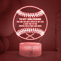 3D Led Light - Baseball - To My Girlfriend - You Are The Best Catch Of My Life - Glca13011