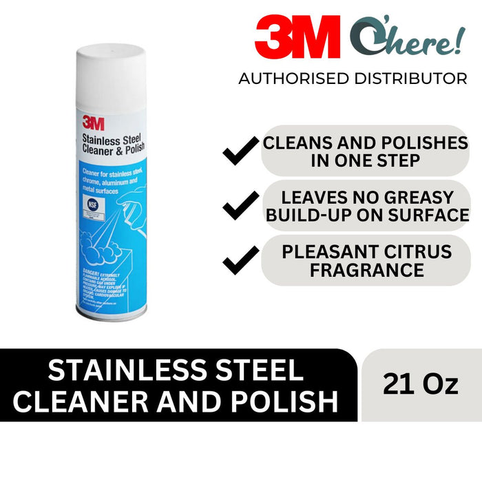 3M 14002 Stainless Steel Cleaner & Polish, 21 Oz