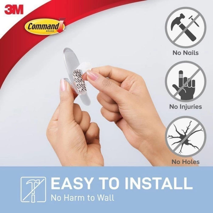 3M Command 17091-5CLR Christmas Pack Assorted Clear Hooks