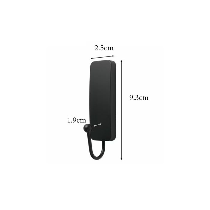 3M Command Bath Hook, Medium, Matte Black, 1 Hook 2 Strips per Pack, Bathroom Organization