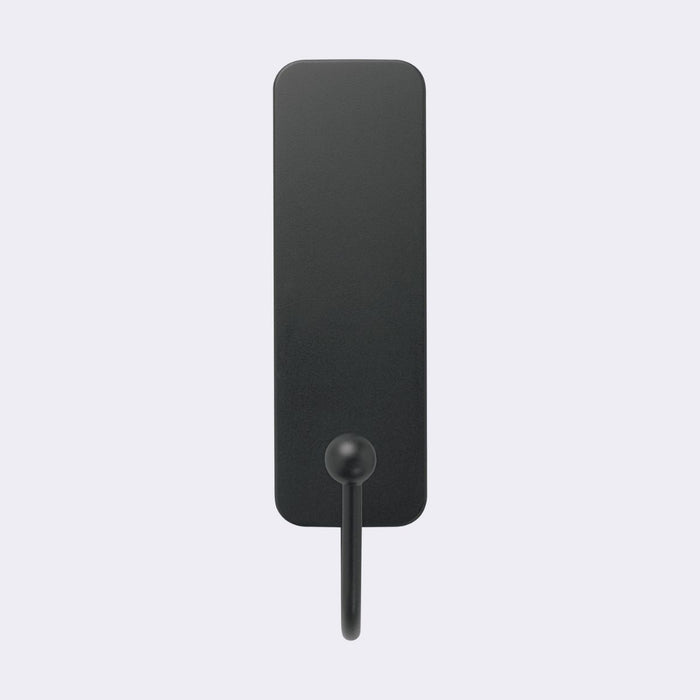 3M Command Bath Hook, Medium, Matte Black, 1 Hook 2 Strips per Pack, Bathroom Organization