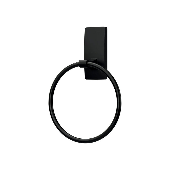 3M Command Bath Matte Black Towel Ring, 1 Towel Ring, 2 Strips