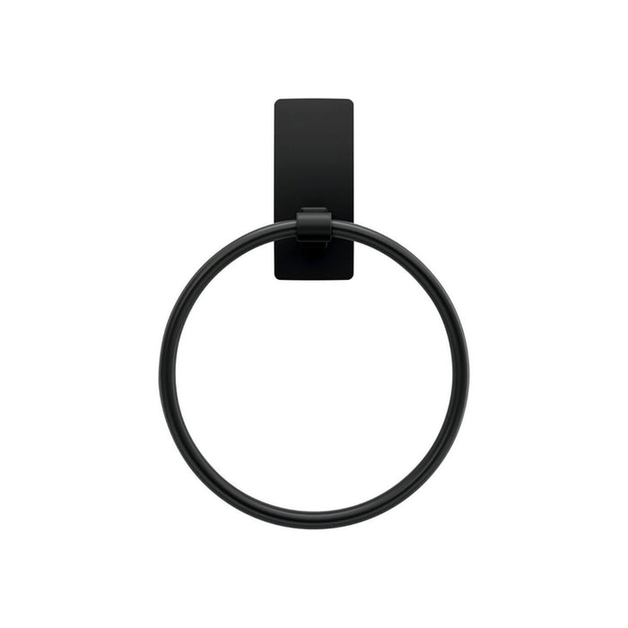 3M Command Bath Matte Black Towel Ring, 1 Towel Ring, 2 Strips