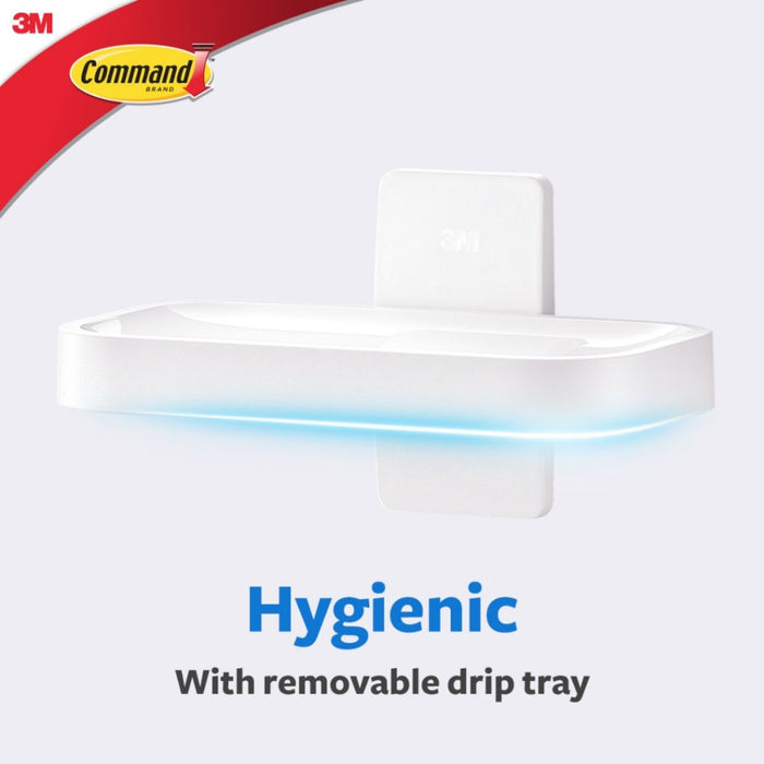 3M Command Bathroom Soap Dish 17728 Holds Up to 1kg Water Resistant