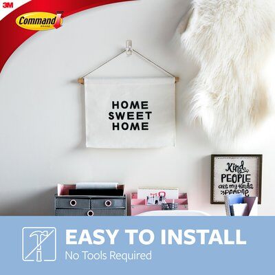 3M Command Clear Large Crystal Hook 1 Hooks/2 Strips/1.8 Kg