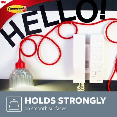 3M Command Clear Medium Cord Organizers with Clear Strips 4 Hooks/5 Strips