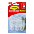 3M Command Medium Clear Hooks with Clear Strips 6 Hooks/12 Strips/900 gm