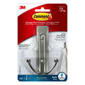 3M Command Satin Nickel Large Double Hook Holds 1.8kg