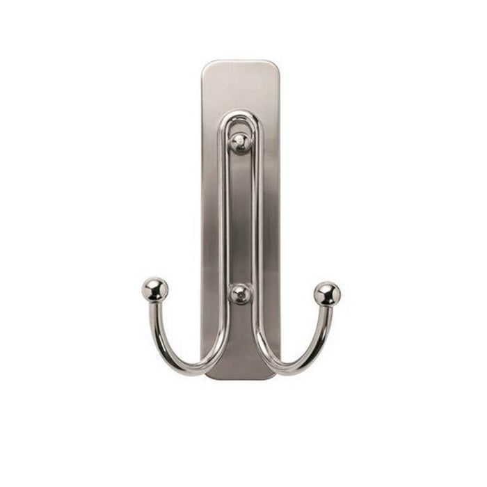 3M Command Satin Nickel Large Double Hook Holds 1.8kg