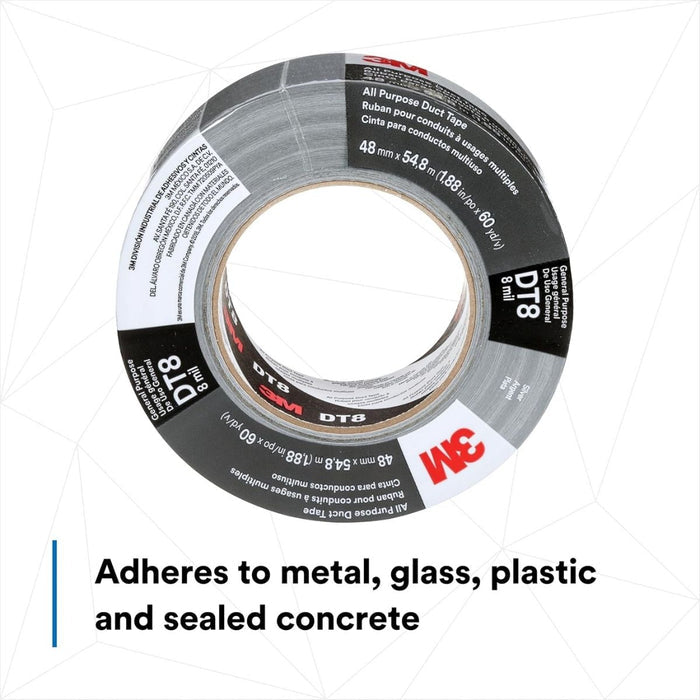 3M DT8 All Purpose Duct Tape Silver 48MM x 54.8M