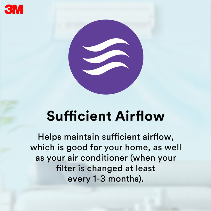 3M Filtrete Dust Allergen Bacteria Aircon Filter Purple 22 X 34 cm