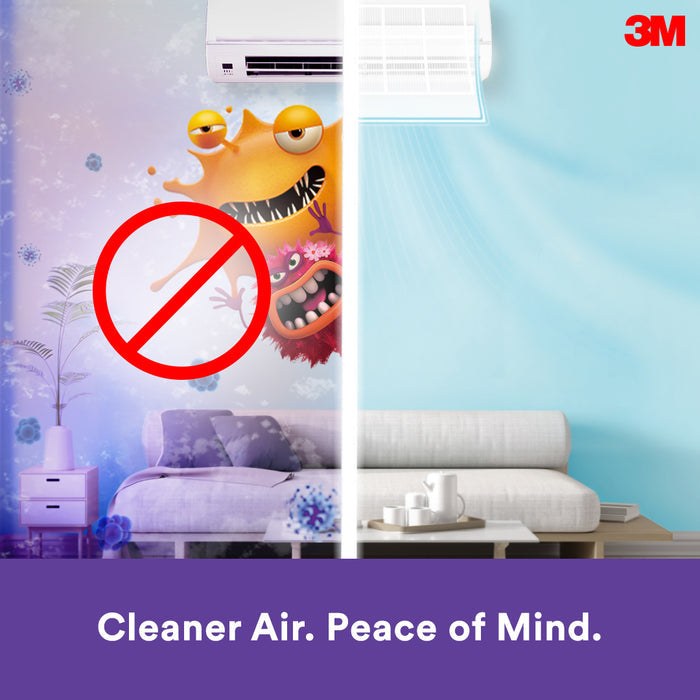 3M Filtrete Dust Allergen Bacteria Aircon Filter Purple 22 X 34 cm