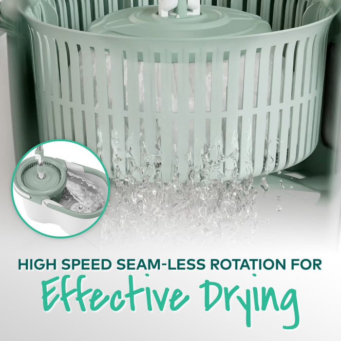 3M Scotch Brite Dual Wash Spin Mop Bucket With Microfibre Mop NT7