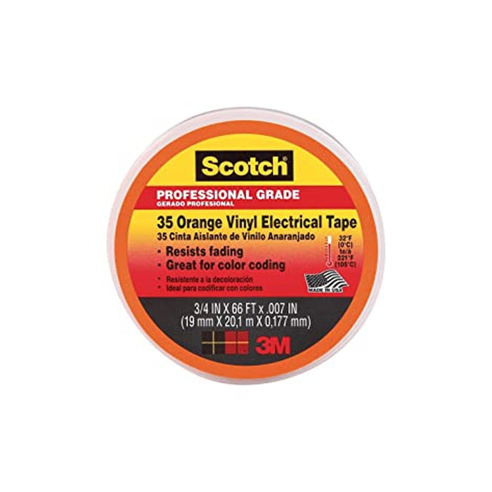 3M Scotch Vinyl Colour Coding Tape 35 3/4'' X 66' Orange
