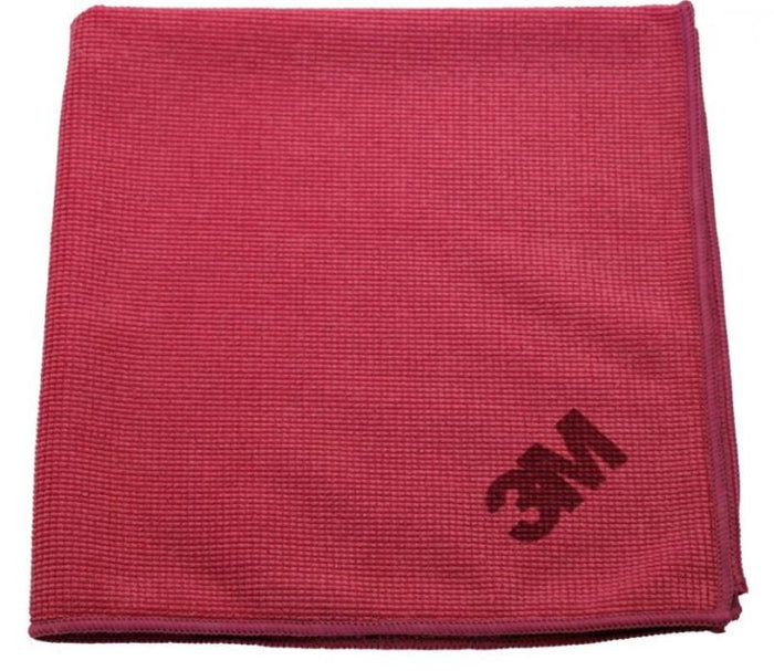 3M Scotchbrite Microfiber Wipe Red, 36cm X 36cm, 10Pcs
