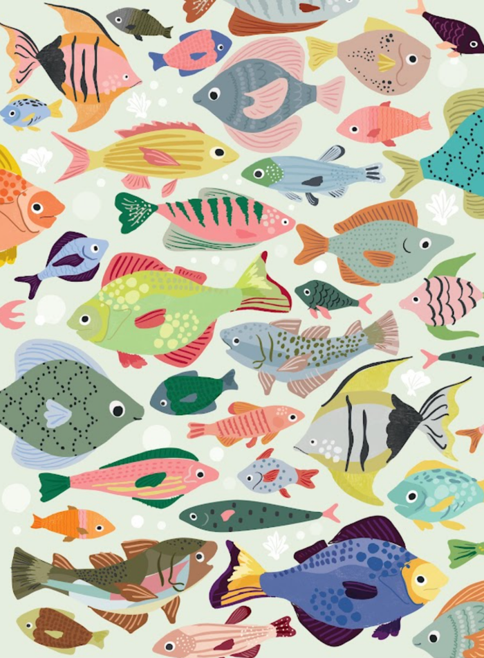 A Sea of Colors 1000 Piece Fish Puzzle