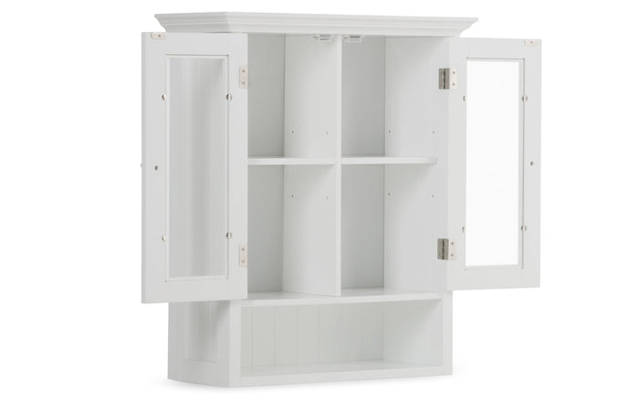 Pure White | Acadian Double Door Wall Cabinet