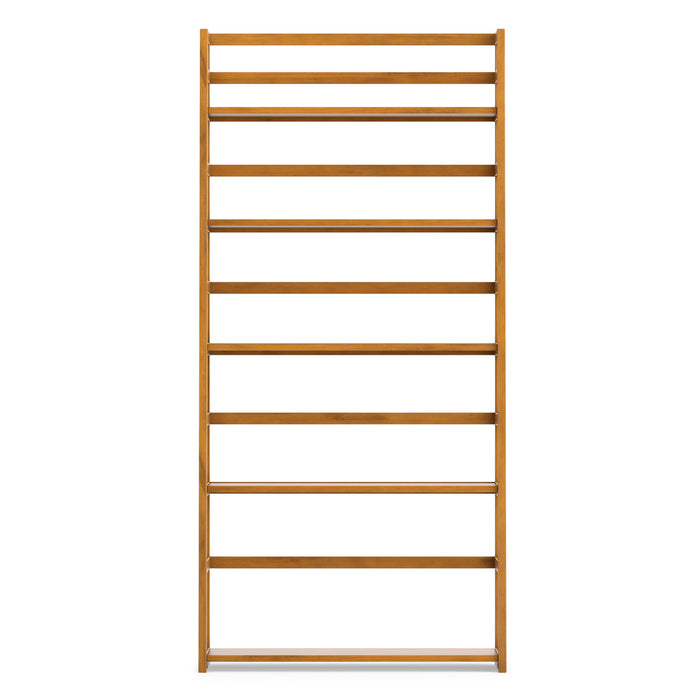 Light Golden Brown | Acadian Ladder Shelf Bookcase