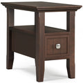 Brunette Brown | Acadian Narrow Side Table with Drawer
