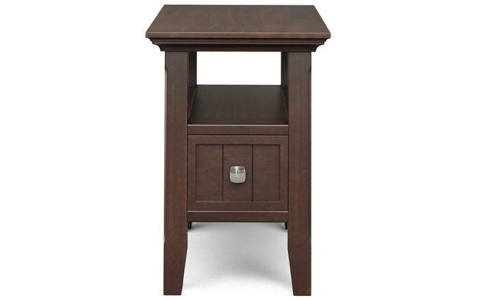 Brunette Brown | Acadian Narrow Side Table with Drawer