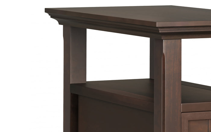 Brunette Brown | Acadian Narrow Side Table with Drawer