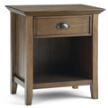 Rustic Natural Aged Brown | Acadian Bedside Table