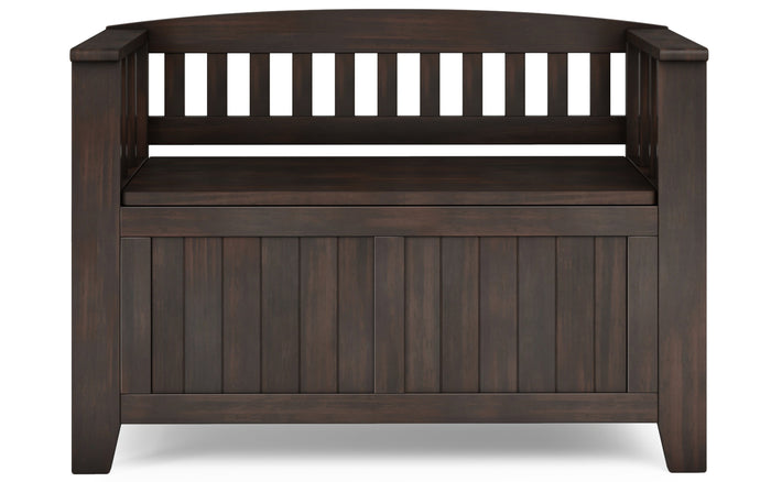 Brunette Brown | Acadian Small Entryway Storage Bench