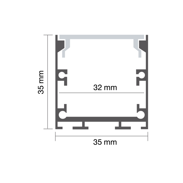Aluminum Profile PW-CASE-034 – LED aluminum channel profile, view 4 | LAMP & LIGHT - Design forward Decorative lamp , Downlights, pendant lamp , striplights