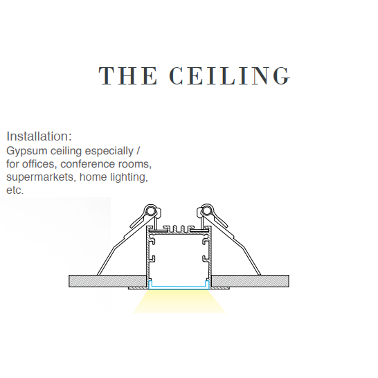 Aluminum Profile PW-CASE-035 – LED aluminum channel profile, view 3 | LAMP & LIGHT - Design forward Decorative lamp , Downlights, pendant lamp , striplights