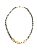Antique Silver and Gold Link Chain