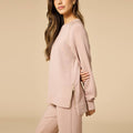 Athleisure DreamTech Crew Tunic with Side Zip & Flood Pant